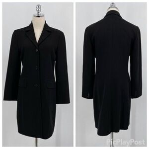 Vintage BCBGMaxAzria Y2K black long long blazer Large BoxC 90s